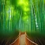 Placeholder: photo of intricate, realistic bamboo forest with endless wooden walkway, 8k, high-quality, ultrafine-detail, intricate, detailed matte, digital painting, artwork, brian froud, howard lyon, selina french, anna dittmann, annie stokes, Greg Rutowski