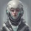 Placeholder: friendly digital illustration science fiction alien character portrait