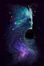 Placeholder: mermaid without face. galaxy