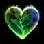 Placeholder: electric heart iridescent cloth