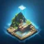 Placeholder: The Isometric Glass Tall Box Mini Model Little Real Island Mixed Water Fall Under Ocean Sunshine Summer Background Blue Sea, The Last Of Us / Avatar, Octane Render / ZBrush, Cinematic, IMAX Film, Nikon D750, 16K, Autostereoscopy, Anthropomorphic, Golden Ratio, Geometry, Symmetric, Depth Of Field, Highly Detailed, Ultra Realistic, Beautiful Lighting, Halfrear Lighting, Soft Light, Candoluminescence, Cast Shadow, Reflective, Glow, Translucent, Normal Map, Carbonated --testp