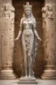 Placeholder: full body stone statue of Virgo Empress Kadosh Iesus Yeshiva Dictator of the Known Universe Queen of Heaven Ishtar Venus Ekadeshi Hathor Asherah Athena Ostara Qudshu Qetesh Britannia Columbia Goddess of many names in Hindu Egyptian Aztec Mayan Native American Japanese Yakut Ancient Greek style, statue, marble granite texture, pale white dull colours, photo-realistic, 50mm lens, f/2.8, natural soft lighting