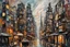 Placeholder: palette knife painting of a surreal futuristic cyberpunk city , in the Expressionist style of Egon Schiele, Oskar Kokoschka, and Franz Marc, highly detailed in muted natural colors with fine detail outlining and shading