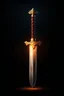 Placeholder: Image icon of a sword, shield and glowing rod. Medieval fantasy, D&D, ultra-realism, 8k UHD