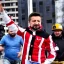 Placeholder: Volodymyr Zelensky WITH A BEARD wearing hot pants