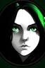 Placeholder: dark beautiful logo cartoon circle green eyes chubby