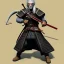 Placeholder: Geralt of Rivia, traditional japanese brushed style