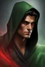 Placeholder: Full Muscluar Body, Male Tan Human, Sith, Red Blindfold, Green and Black Robes, Handsome face, Black hair.