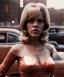 Placeholder: Ultra Realistic retro sci-fi movie Supermarket parking scene, 1960 year, waist up view portrait, 2 clones blonde women, sweet teenager Jane Fonda face, perfect iris, glow eyes, face makeup, tight latex coat, Scare people background, Retro sci-fi style, soft color, highly detailed, unreal engine 5, ray tracing, RTX, lumen lighting, ultra detail, volumetric lighting, 3d, finely drawn, high definition, high resolution.