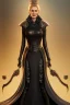 Placeholder: Cersei Lannister as evil queen in black leather, busty, cleavage, curvy, lena headay, angry, stern look. character design by cory loftis, fenghua zhong, ryohei hase, ismail inceoglu and ruan jia. unreal engine 5, artistic lighting, highly detailed, photorealistic, fantasy