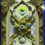 Placeholder: saphire ornate floral and botanical details, Glass, caustics, magic, intricate, high details