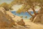 Placeholder: summer, trees, rocks, rihanna influence, henry scott tuke and sidney starr painter impressionism painting