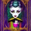 Placeholder: extrem tim burton style and disney style of an old and extrem malicious stepmother, sharp focus, sneaky eyes, old face