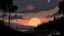 Placeholder: It is twilight, and it is hailing.