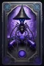 Placeholder: sacred geometry framed playing card, black, blue and purple drum set spider ant priestess cyber in witch hat shadows boss card in the style of Giger and fallout 4 ,bokeh like f/0.8, tilt-shift lens 8k, high detail, smooth render, down-light, unreal engine