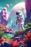 Placeholder: (((close midshot))), (((low poly art:2))), (astronaut), ultra detailed illustration of an environment on a dangerous:1.2 exotic planet with plants and wild (animals:1.5), (vast open world), astroneer inspired, highest quality, no lines, no outlines candid photography.