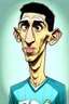 Placeholder: Angel Di Maria Argentine soccer player ,cartoon 2d