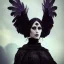 Placeholder: a beautiful gothic woman morphing into a raven, 8k resolution, high-quality, fine-detail, color, intricate, realistic, sharp, crisp, digital art, detailed matte, volumetric lighting, illustration, octane render, brian froud, howard lyon, Anne Dittman, Anne Stokes, Lisa Parker, Selina French