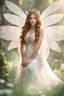 Placeholder: Gorgeous Photography Beautiful Lady Fairy with wings straddle,background wonderland, panoramic shot ,HD portrait