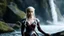 Placeholder: whole body image of beautiful 20 year-old Emilia Clarke as Daenerys Targaryen from Game of Thrones in a mystical enchanted forest standing next to Drogo the dragon, HD 4K, sharp detail, photorealistic accurate face and features, cinematic lighting