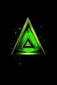 Placeholder: create a logo of a nightclub, the main color is green and it has to be in the shape of a triangle, use also black and gold, the name of the club is ASTERIA