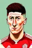 Placeholder: Robert Lewandowski Polish football player ,cartoon 2d