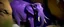 Placeholder: A purple shadow elemental elephant designed in native American petroglyphs painted by Birge Harrison