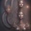 Placeholder: sango fantasy, fantasy magic, intricate, sharp focus, illustration, highly detailed, digital painting, concept art, matte, artgerm and paul lewin and kehinde wiley, masterpiece sexy lips Asian afro lips black African lady body mermaid Dragon head silver bright rain lady outer space mermaid pretty skull head