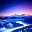 Placeholder: A small frozen crystal blue lake centered around snowy himalayas mountains, high resolution, realistic, beautiful, volumetric lighting, colorful, masterpiece, crystalline,dawn,cloudy, detailed, aerial view, 8K, intricate details, cyberpunk, cosmic