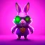 Placeholder: pixar style anamorphic cute cyberpunk rabbit baby, smiling,gangsta gold neckless, full body, magenta puffer jacket, dramatic lighting, hyper realistic, unreal engine 5, 16k without background