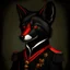 Placeholder: A duke with a black fox head.