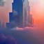 Placeholder: smoke plumes, clouds, smog, city scape with pollution, robot, double exposure photography, colourful nature, clean sharp focus, on white background, Fractal Geometry buildings, sacred geometry