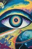 Placeholder: Infinite Intelligence of Existence; Lowbrow, electric neon Post-Impressionist painting
