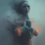 Placeholder: superhero, woman, photographer. oil on canvas, volumetric lighting, beksinski