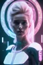 Placeholder: cyberpunk, head, women, portrai, tron sketch of a girl on lined paperA beautiful one nude body of a make up smiling woman blond long hair, alone, high key lighting, volumetric light high details with white stripes and blue eye, smiling with plump pink lips, flowers around, unreal engine petit prince belle fine, profil de trois quart, grand front cosmique, peau bleu cristalline, yeux bleu, perle sur le front long cheveux blond et rose etoilé, cristaux sur le corps, collier de grande princesse, l