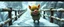 Placeholder: fast and clever cute little evil moss pig named yutt, on icy bridge, motion blur, standing by the guard rails, fantasy 3d realm