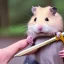 Placeholder: hamster holding sword