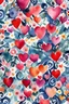 Placeholder: fabric boho Watercolor Of hearts, repeating patterns, Flowers, Repeating Patterns, boho