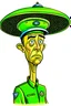 Placeholder: caricature of a human UFO pilot