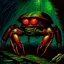 Placeholder: 90's TCG fantasy artwork art of robot crab in sewer