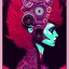 Placeholder: beautiful punk girl, hyper detailed, hyperdetailed, intricately detailed, illustration by <kilian eng>, purple tones, darkred tones,