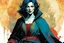 Placeholder: create a wildly imaginative full body portrait of an ethereal, otherworldly , ancient aged medieval female vampire sorceress with extremely short hair in ragged ornate robes , in the comic book art style of Bill Sienkiewicz, Mike Mignola, and Jean Giraud Moebius, with highly detailed feminine facial features , finely drawn, colored and inked,