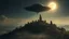 Placeholder: spectacular flying saucer over Glastonbury Tor, exquisite composition, beautiful detailed intricate detailed octane render, 8k artistic photography, photorealistic, perfect light, chiaroscuro, award-winning photograph, masterpiece