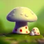 Placeholder: cute mushroom with cute face