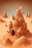 Placeholder: sandcastle town cute on mars