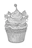 Placeholder: Cupcake lineart