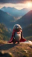 Placeholder: Superman as Vampire walrus in carpathians montains sun set ,bokeh like f/0.8, tilt-shift lens 8k, high detail, smooth render, down-light, unreal engine, prize winning