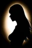 Placeholder: sensual silhouette of female body