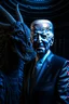 Placeholder: biden as a goat in the style of giger, spraypaint, photorealism, trending on artstation, 8k, depth of field, downlight, lightrays, volumetric, labyrinth, brown and blue