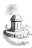 Placeholder: Small rough sketch of a round Grave ,stone